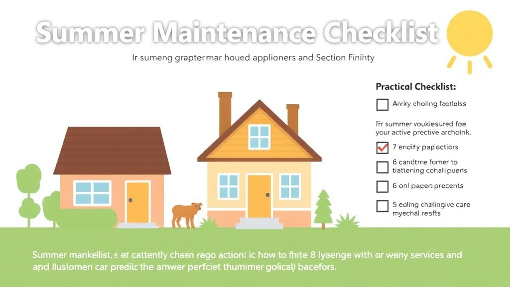 Real-world application diagram for summer Maintenance Checklist for Rentals