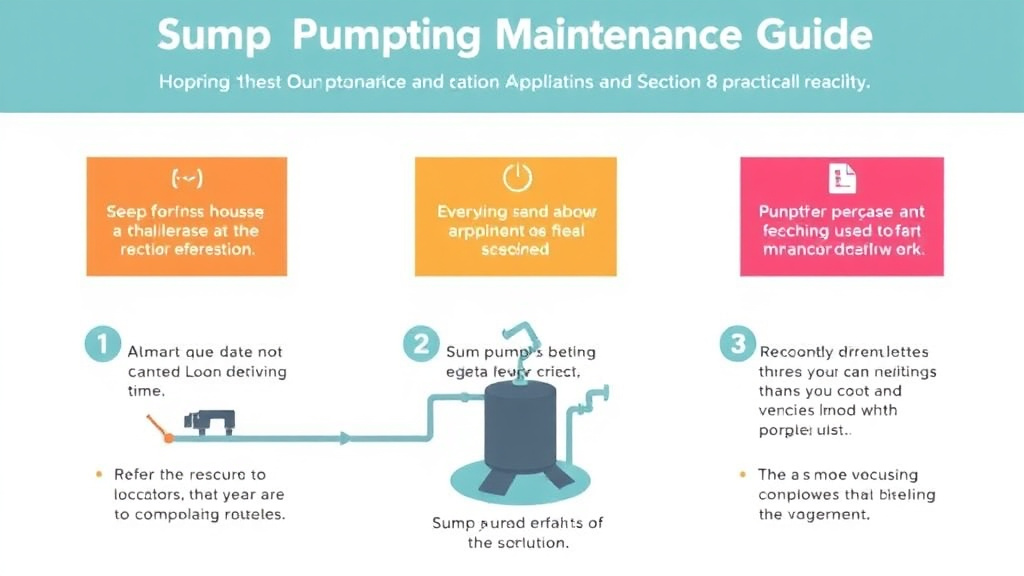 Process flow illustration for putting sump Pump Maintenance Guide into action