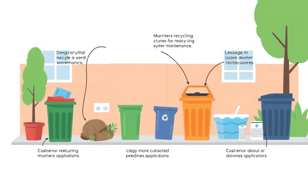 Real-world application diagram for trash and Recycling Area Maintenance