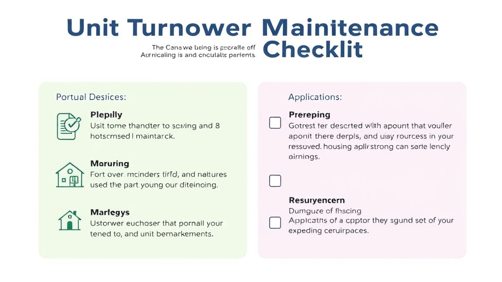 Step-by-step visual guide for implementing unit Turnover Maintenance Checklist