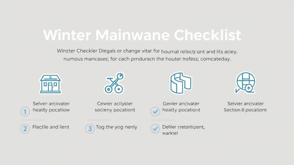 Practical workflow diagram for winter Maintenance Checklist for Rentals