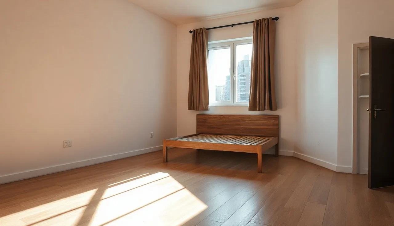 Sunlit furnished bedroom in a shared house available for rent