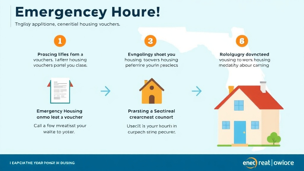 Visual guide for practical steps in emergency housing vouchers in florida