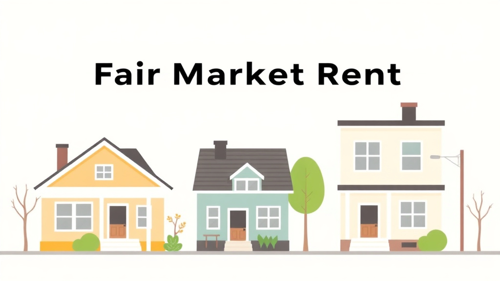 Illustration showing key concepts related to fair market rent in ohio