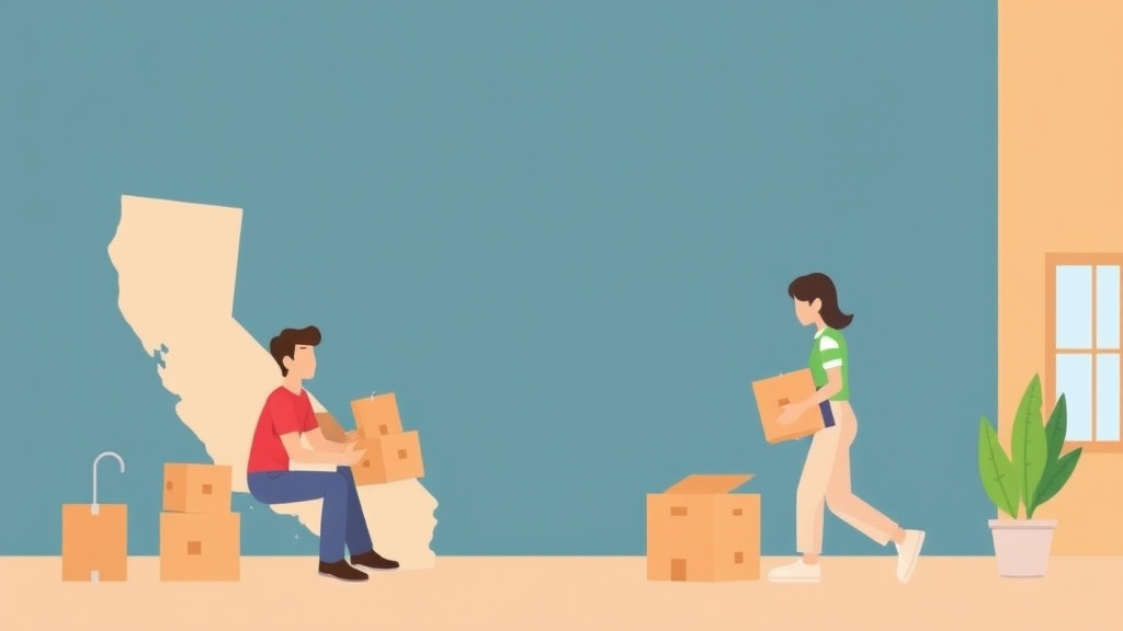 Illustration showing key concepts related to moving with a section 8 voucher in california