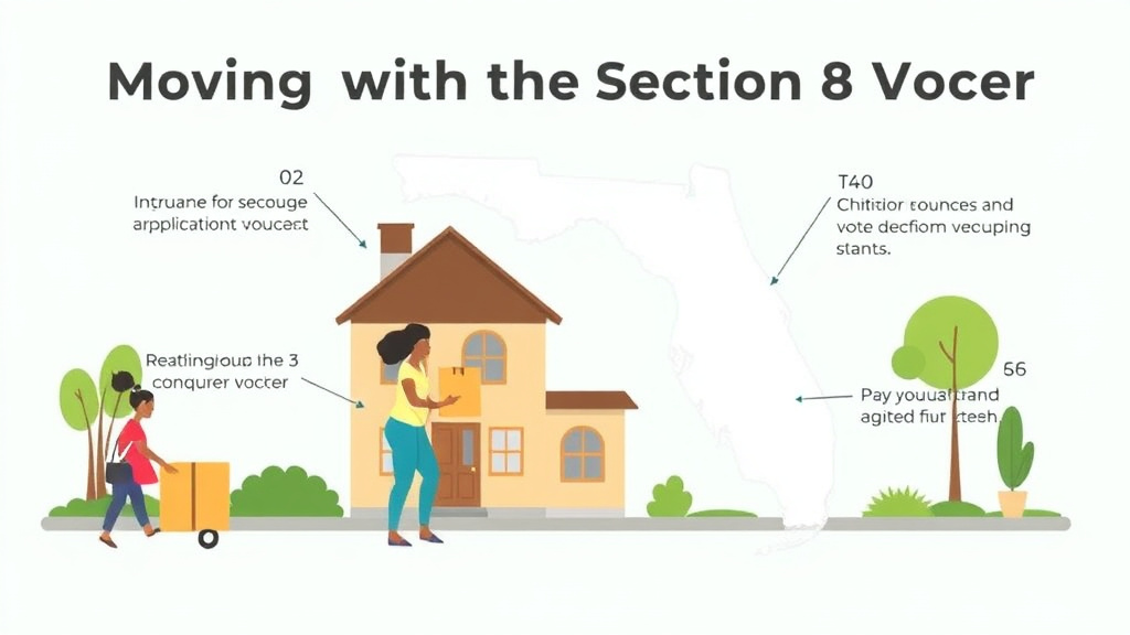 Action-oriented illustration showing how to apply moving with a Section 8 Voucher in Florida