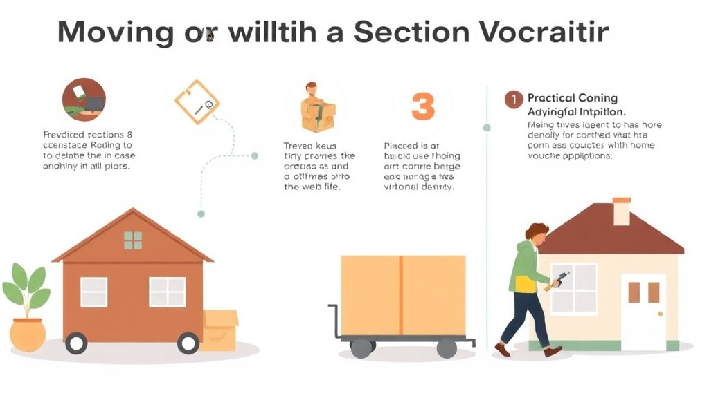 Process flow illustration for putting moving with a Section 8 Voucher in Texas into action