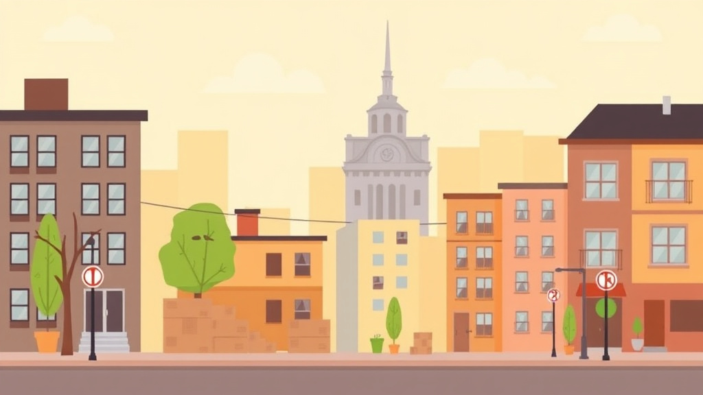 Illustration showing key concepts related to section 8 voucher portability in new york