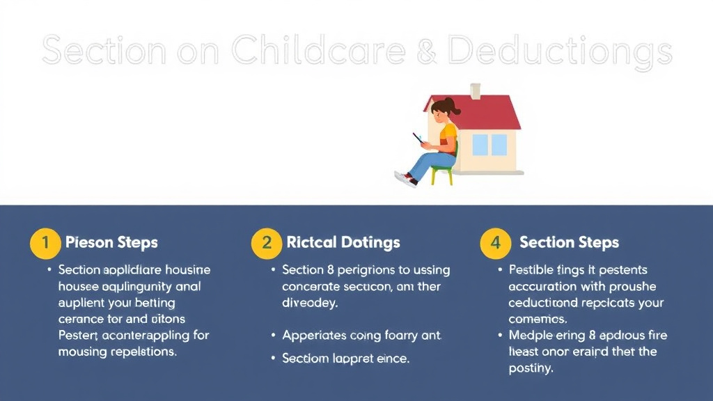 Practical checklist visual for section 8 Childcare Deductions
