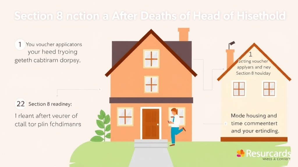 Visual guide for practical steps in section 8 after death of head of household