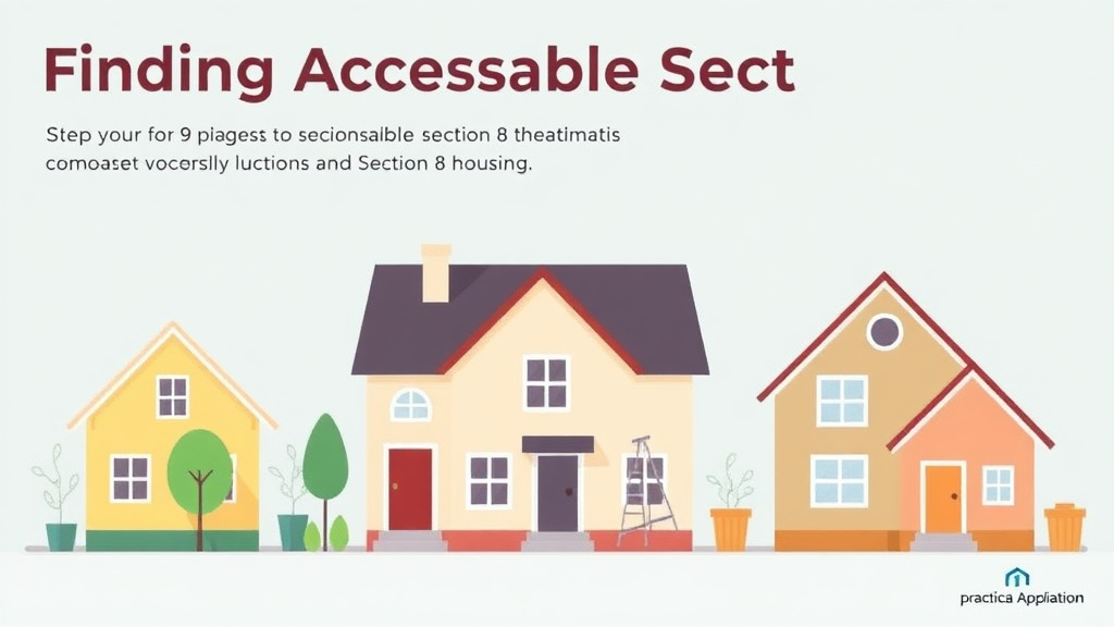 Visual guide for practical steps in finding accessible section 8 housing