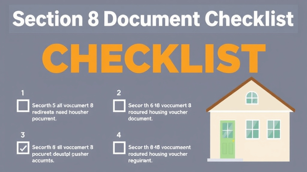 Action-oriented illustration showing how to apply section 8 Document Checklist