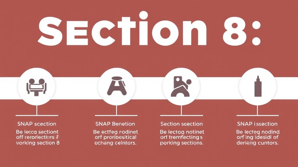 Visual guide for practical steps in section 8 and snap benefits