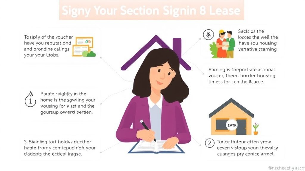 Visual guide for practical steps in signing your section 8 lease