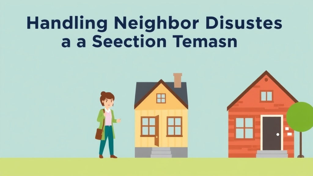 Visual guide for practical steps in handling neighbor disputes as a section 8 tenant