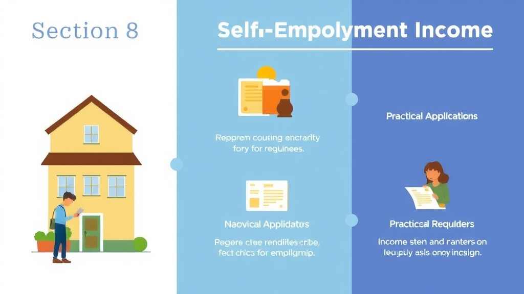 Visual guide for practical steps in section 8 and self-employment income