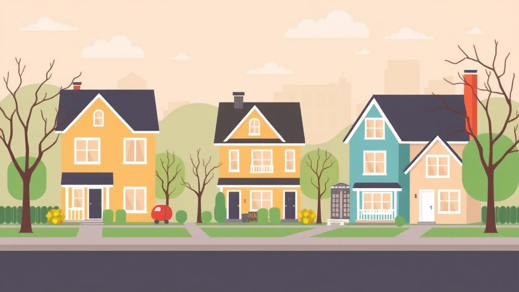 Illustration showing key concepts related to section 8 housing in suburbs