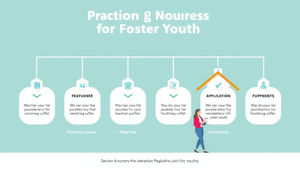Visual guide for practical steps in section 8 vouchers for foster youth