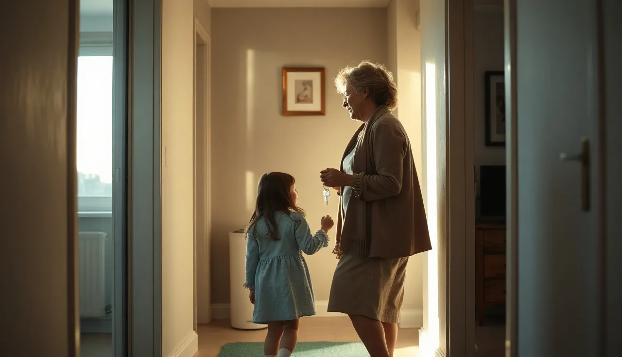 Woman and child entering apartment, fair housing rights in rental housing